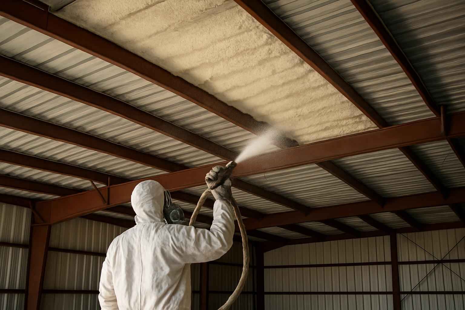 warehouse roof foam service in cottonwood shores tx